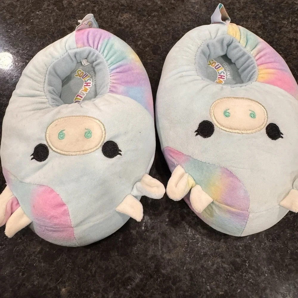 Squishmallows Cow Slippers Multicolor Unisex Kids Shoes Size 2/3